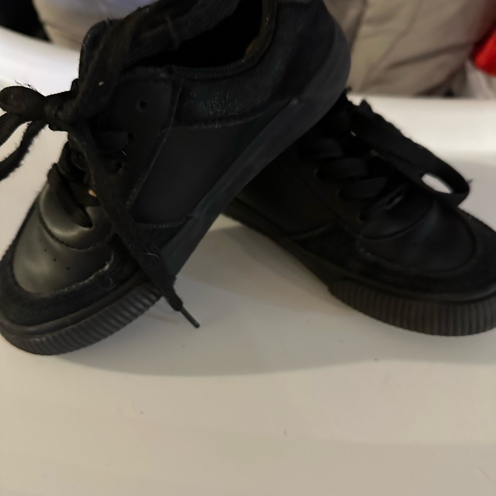 Classic Black Kids Sneakers